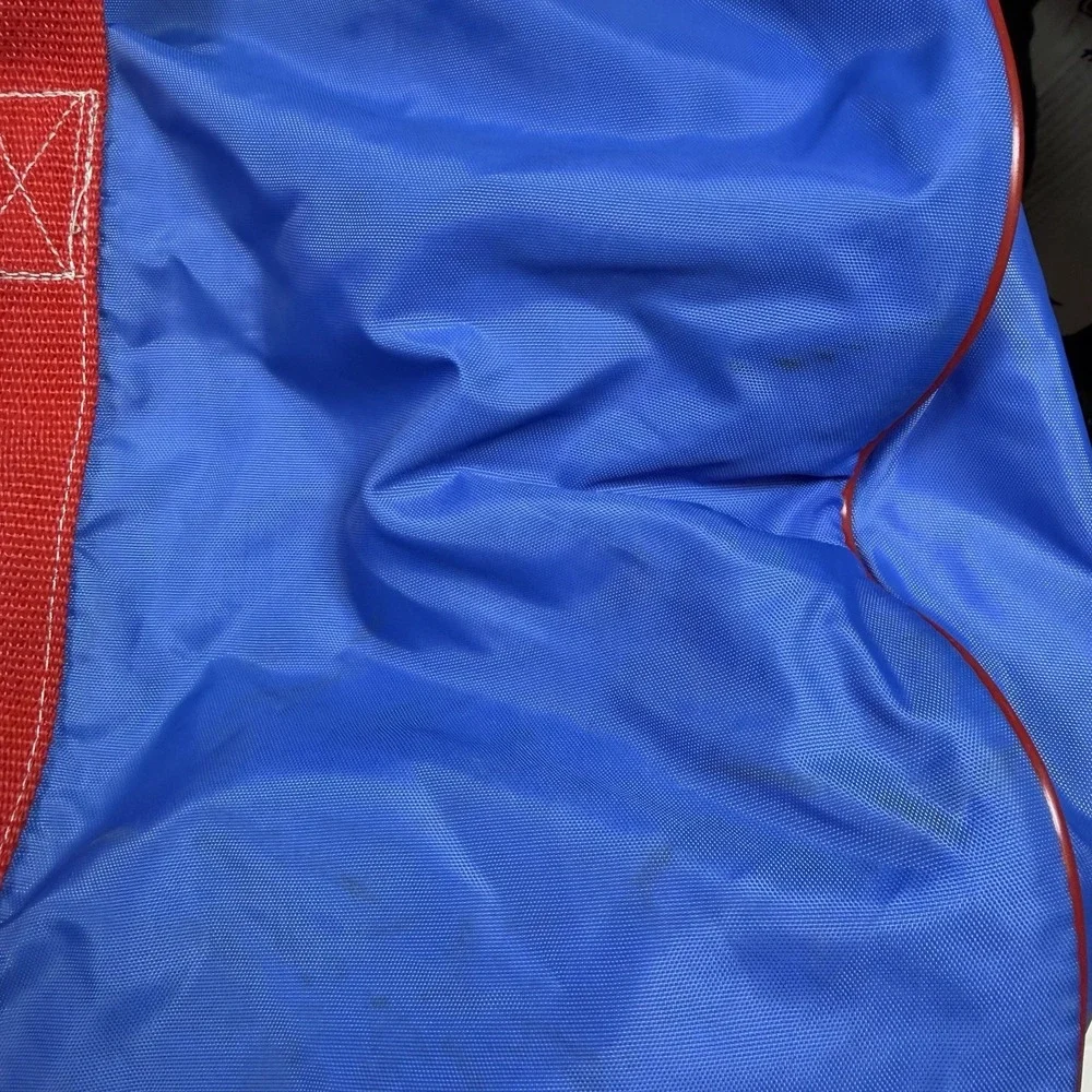 Vintage Little‎ League Baseball Crest Sponsor Duffle Bag Blue And Red
